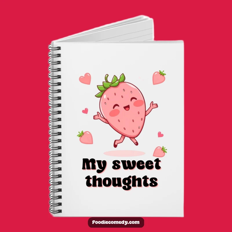 Funny Strawberry Waltz Notebook: Blushing Fruit Dance - Humorous Journal Gift