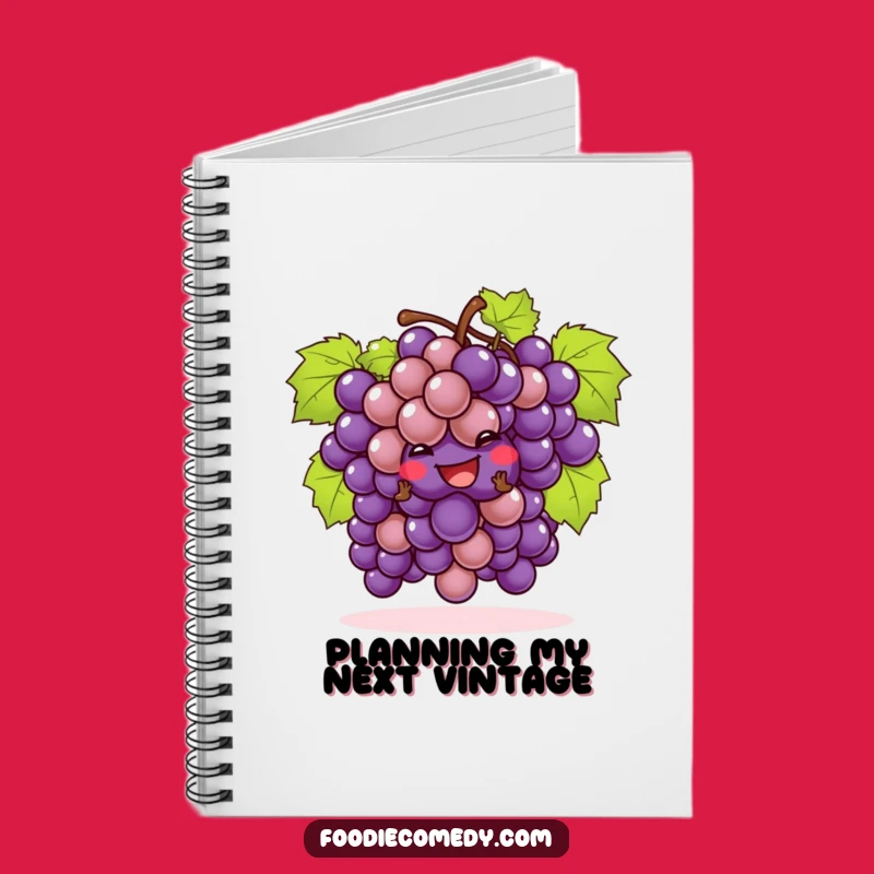 Funny Grapes Cha-Cha Notebook - Jot Down Ideas with Fruity Fun