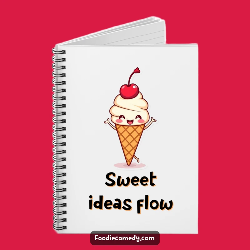 Funny Ice Cream Notebook - Jot Down Sweet Ideas with Happy Jig Style Gift