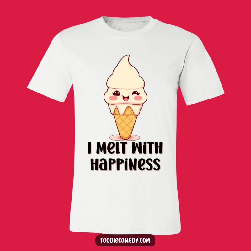 Funny Happy Ice Cream Cone T-Shirt: Wearable Dessert Bliss Gift