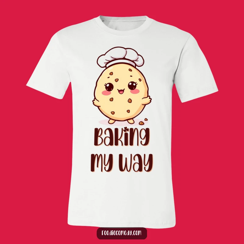 Funny Kawaii Cookie T-Shirt: Chef Hat Crumbs Tee for Bakers