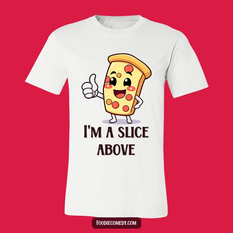 Funny Pizza Slice Thumbs Up T-Shirt: Wear Your Enthusiasm with Cheesy Style!