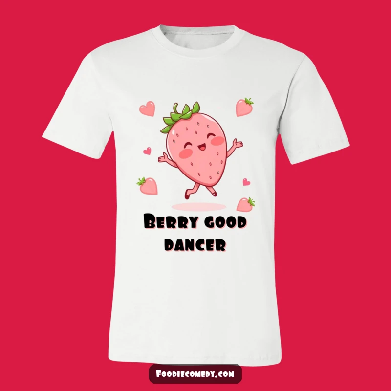 Funny Strawberry Waltz T-Shirt: Blushing Fruit Dance - Humorous Apparel Gift
