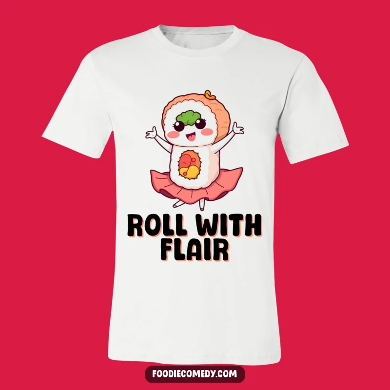Funny Sushi Flamenco T-Shirt: Hilarious Pose for Foodie Fun