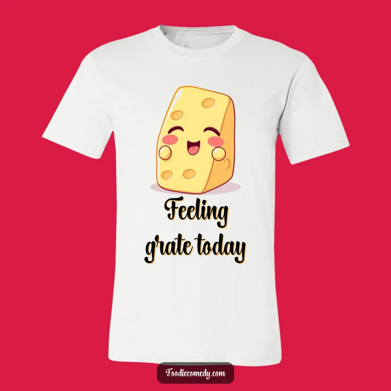 Funny Winking Cheese T-Shirt - Wearable Humor for Snack Enthusiasts