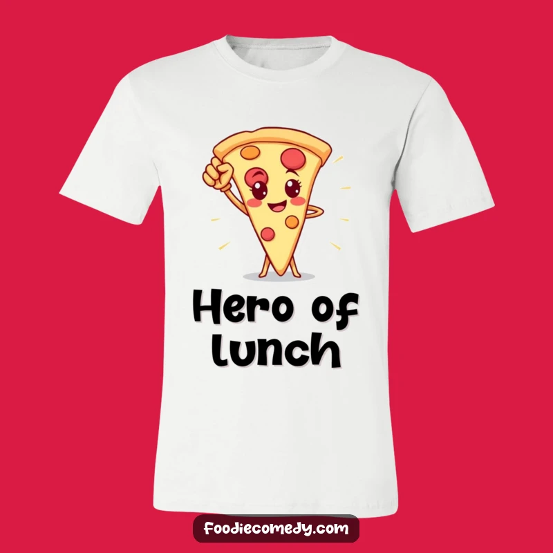 Funny Pizza Slice Hero T-Shirt - Wear Your Delicious Courage Proudly