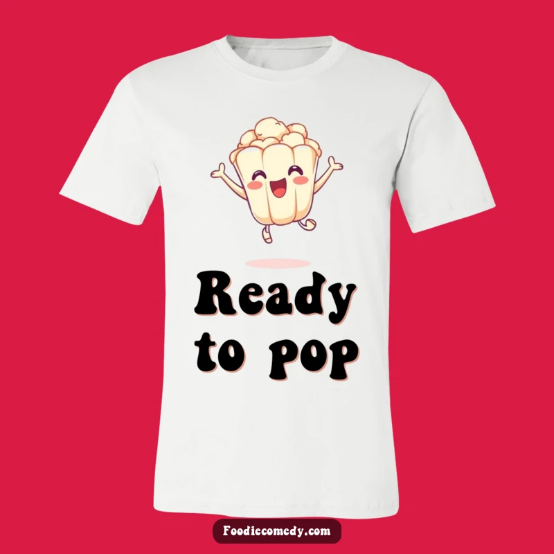 Funny Popcorn Leap T-Shirt: Excited Kernel Dance - Humorous Apparel Gift