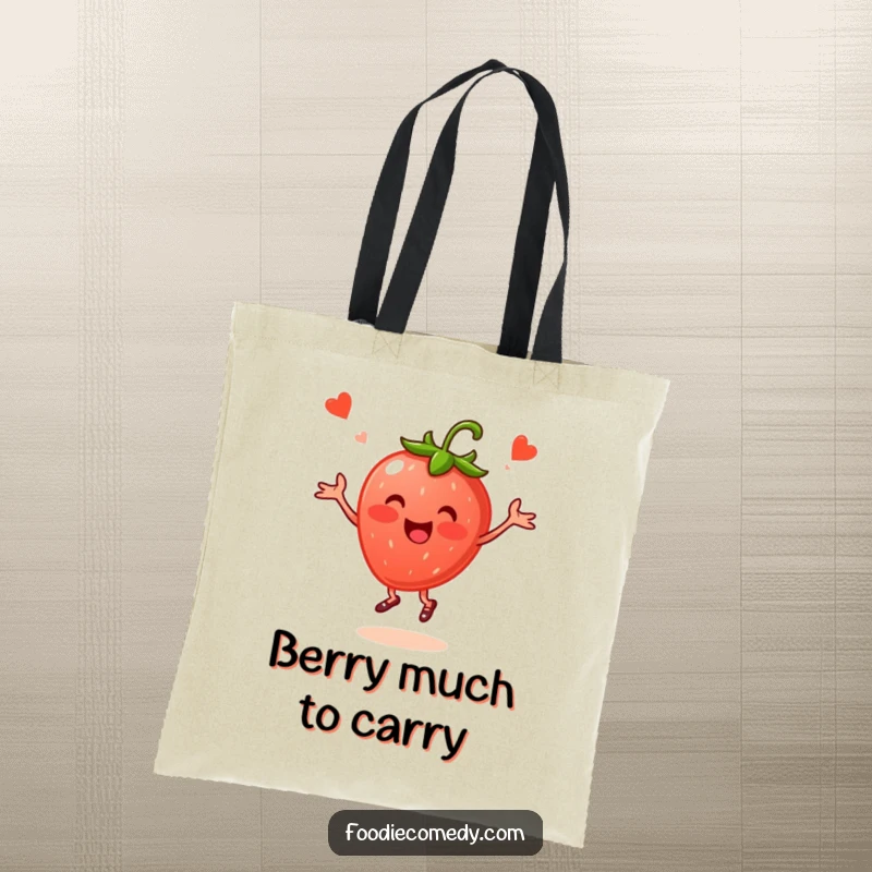 Funny Strawberry Folk Dance Tote Bag: A strawberry doing folk dance makes this tote both functional and funny.