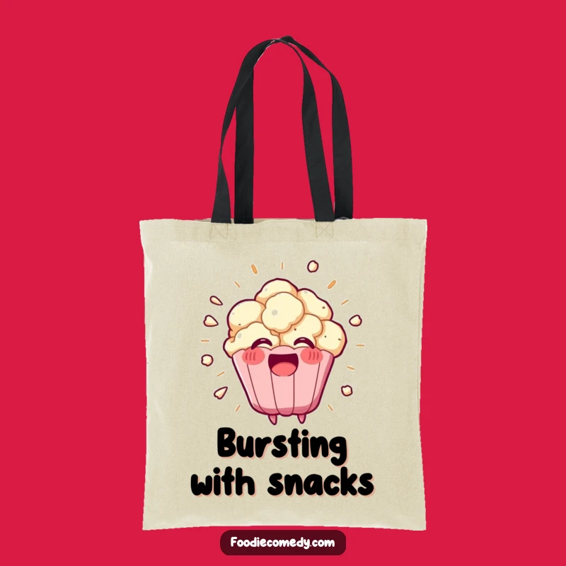 Funny Kawaii Popcorn Tote Bag, Stylish Exploding Carry-All Gift