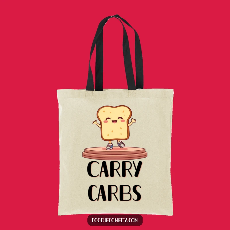 Funny Bread Hop Tote Bag: Giggling Starchy Character Carry-All, Perfect Humorous Gift