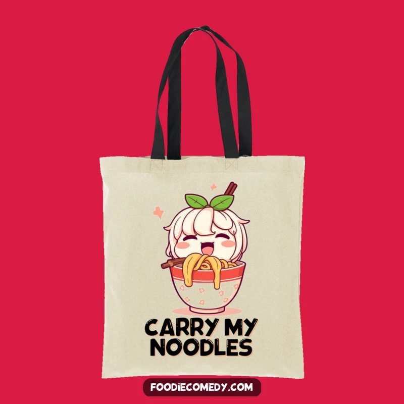 Funny Happy Noodles Tote Bag: Carry Your Comfort! A Hilarious Foodie Gift