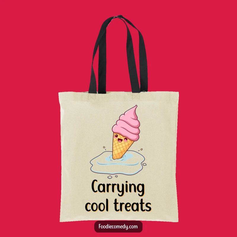 Funny Ice Cream Cone Sliding Tote Bag: Carry Sweetness with this Gleeful Gift!