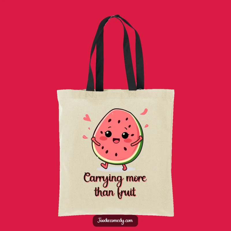 Funny Watermelon Tote Bag: Vibrant Groove Slice Carrying Fun, Perfect Shopping Funny Gift!