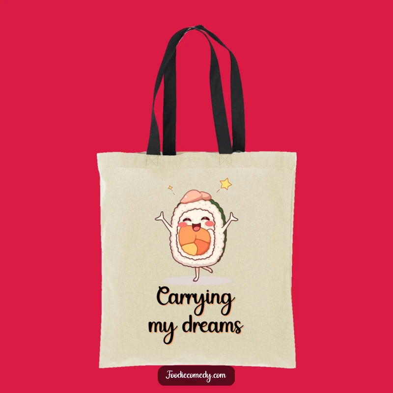 Funny Sushi Ballet Tote Bag: Comedic Dancer Roll - Stylish & Hilarious Carry-All!