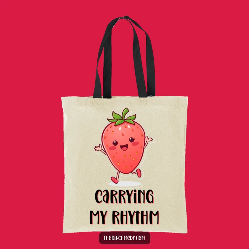 Funny Strawberry Tap Tote Bag: Hilarious Carry-All for Fruity Fun