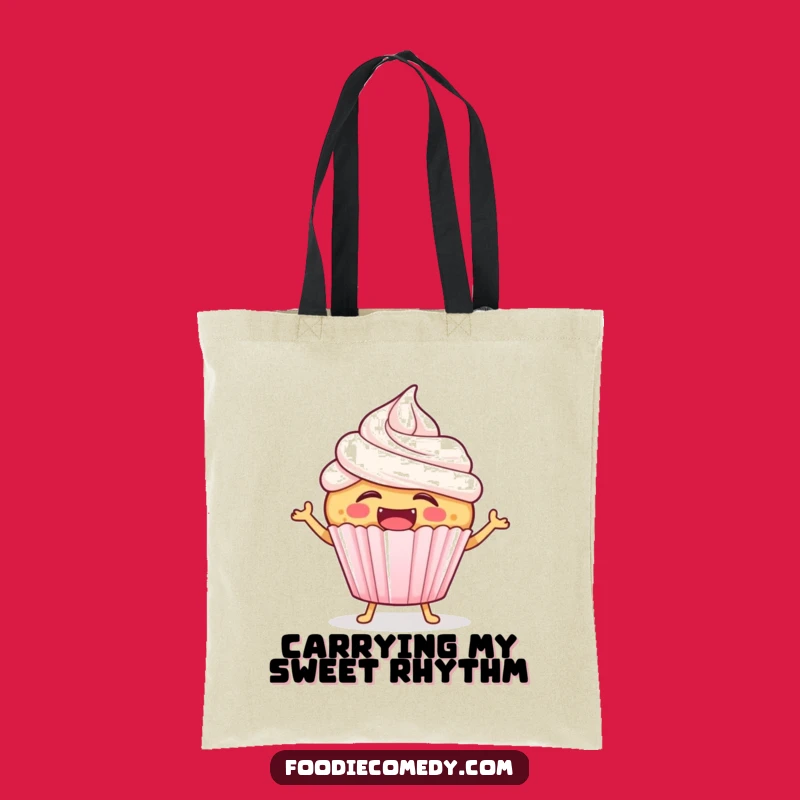 Funny Laughing Cupcake Tote Bag - Carry Sweetness and Smiles Everywhere