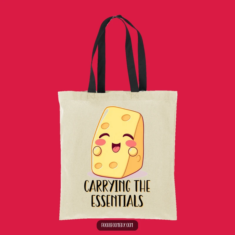 Funny Winking Cheese Tote Bag - Carry Your Snacks with Style