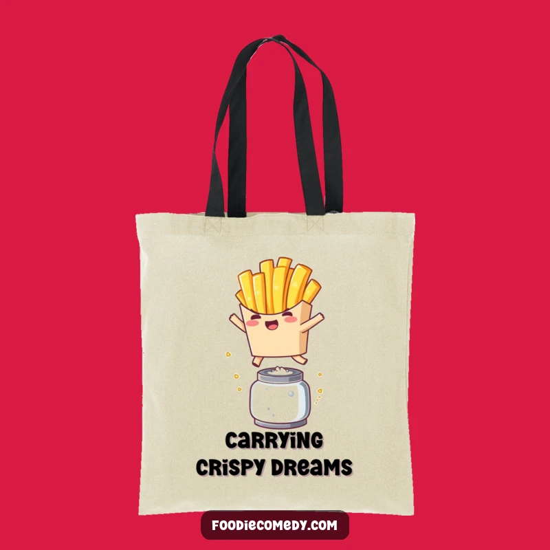 Funny French Fry Leap Tote Bag - Cute Kawaii Carry-All