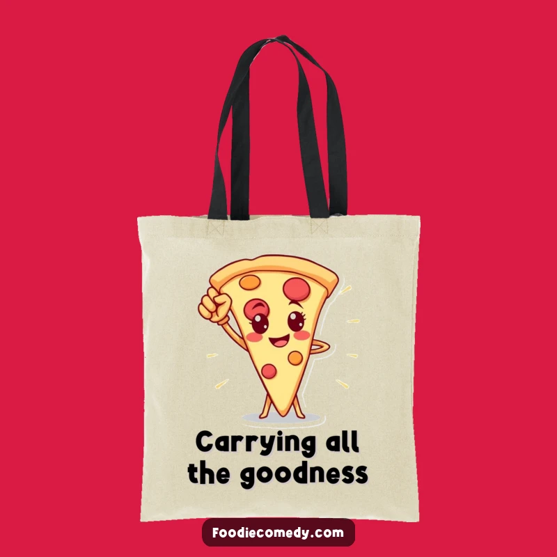 Funny Pizza Slice Hero Tote Bag - Carry Your Essentials with Pride