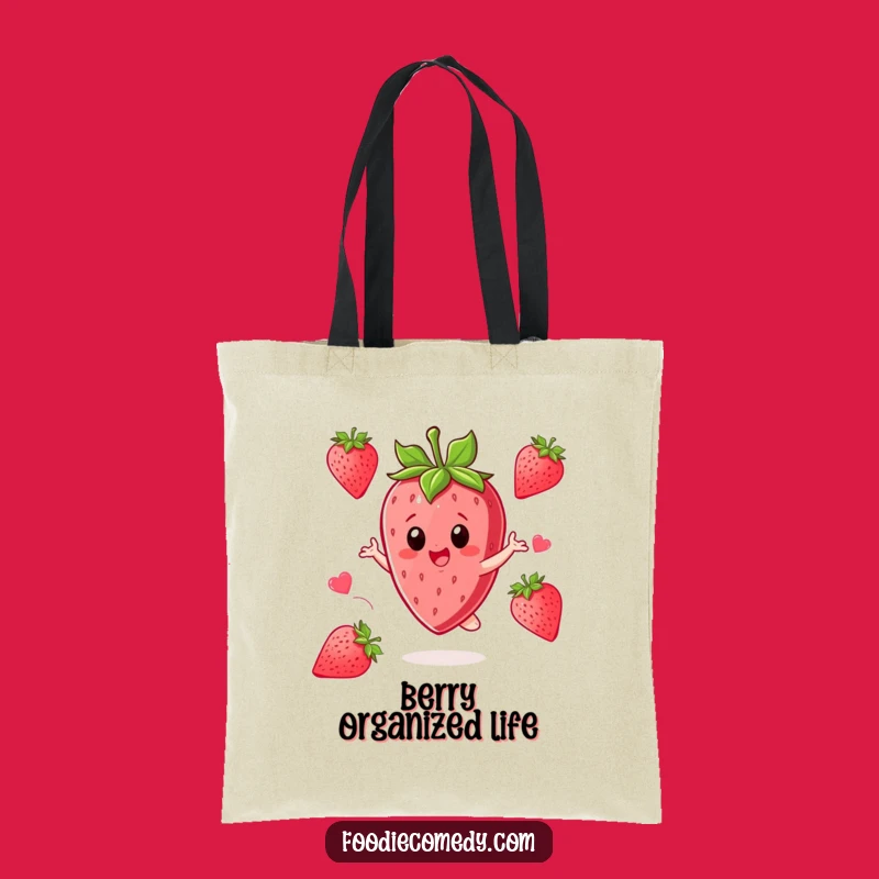 Funny Strawberry Twirl Tote Bag: Carry Your Sweet Style