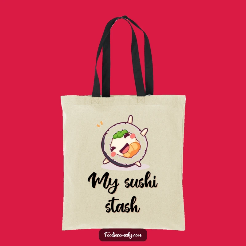 Funny Sushi Somersault Tote Bag: Playful Foodie Accessory for Daily Errands