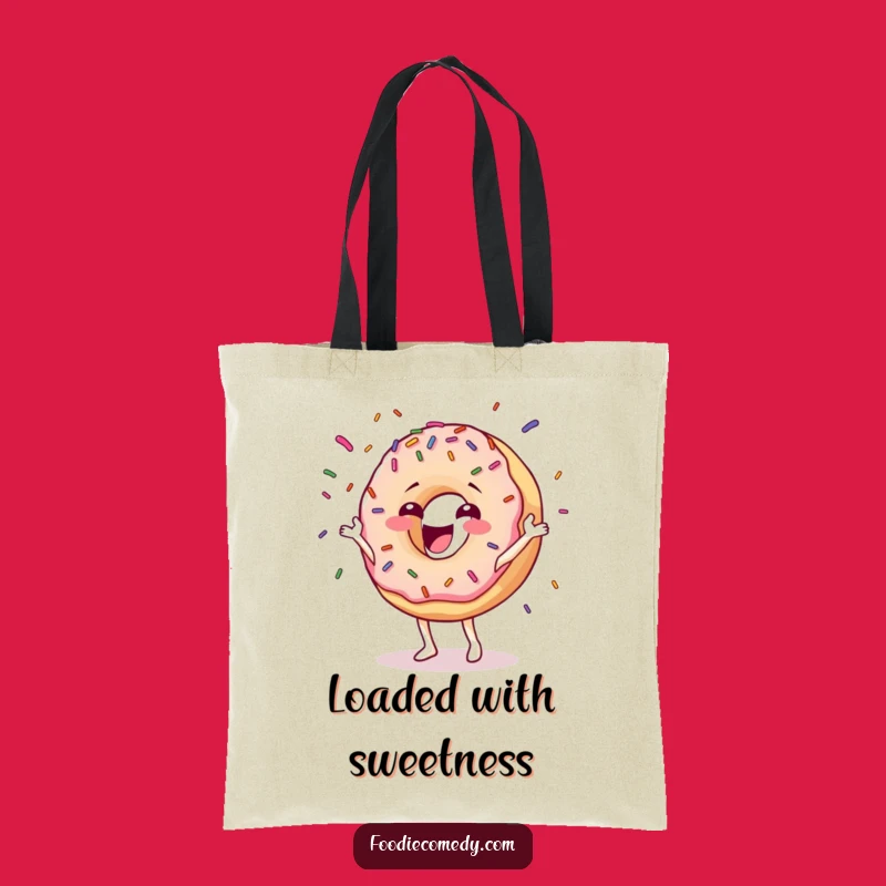 Funny Donut Sprinkle Tote Bag: Sweet Treat Bag, Perfect for Groceries and Gifts